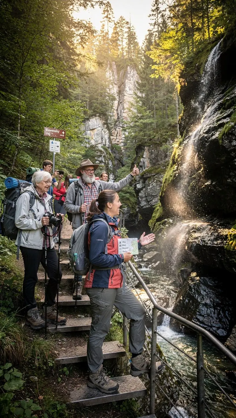 A close-up of traditional Slovak cuisine served in a quaint restaurant, showcasing local dishes and ingredients.